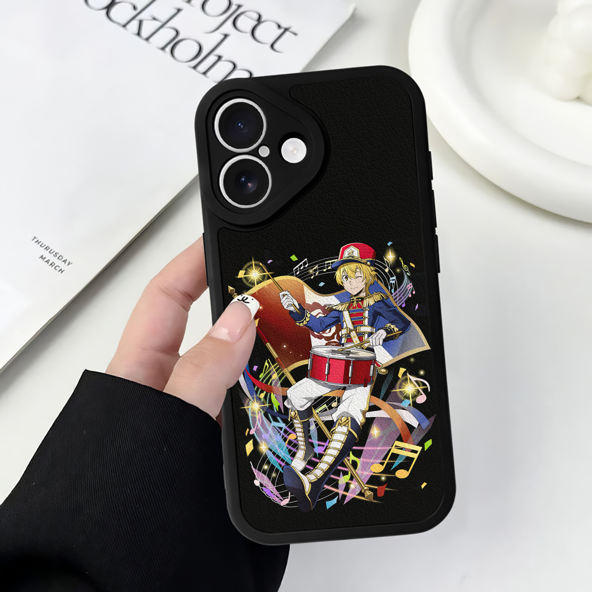 （画像用） 文豪ストレイドッグス Bungo Stray Dogs 【iPhone 16シリーズ対応】シリコンスマホケース（レザー調） 材質：シリコン